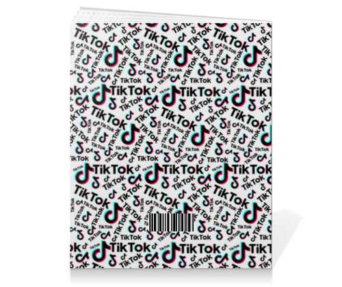 Заказать тетрадь в Москве. Тетрадь на клею TikTok  от DESIGNER   - готовые дизайны и нанесение принтов.