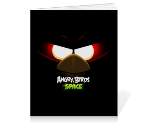 Заказать тетрадь в Москве. Тетрадь на клею Space (Angry Birds) от Аня Лукьянова - готовые дизайны и нанесение принтов.