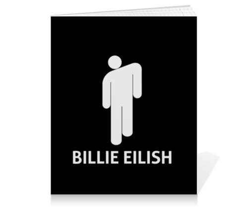 Заказать тетрадь в Москве. Тетрадь на клею Billie Eilish от DESIGNER   - готовые дизайны и нанесение принтов.