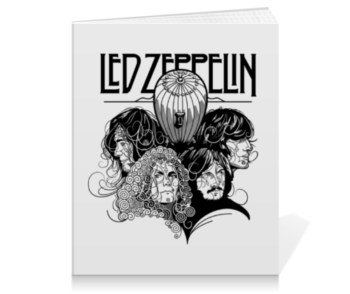 Заказать тетрадь в Москве. Тетрадь на клею Led Zeppelin от geekbox - готовые дизайны и нанесение принтов.