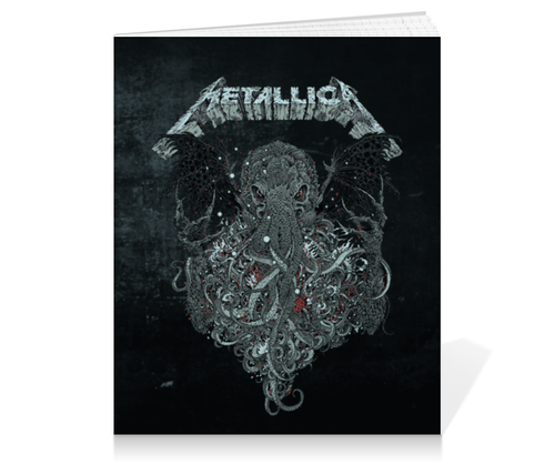 Заказать тетрадь в Москве. Тетрадь на клею Metallica от geekbox - готовые дизайны и нанесение принтов.