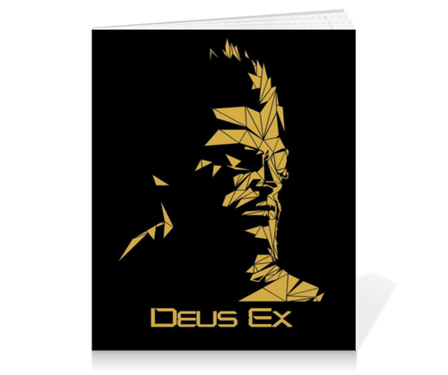 Заказать тетрадь в Москве. Тетрадь на клею Deus Ex от GeekFox  - готовые дизайны и нанесение принтов.