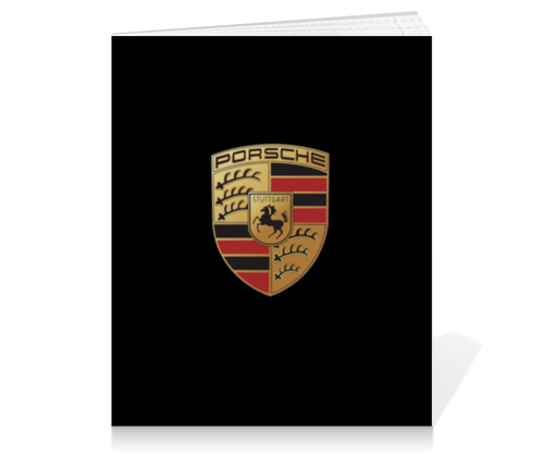 Заказать тетрадь в Москве. Тетрадь на клею Porsche от DESIGNER   - готовые дизайны и нанесение принтов.