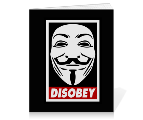 Заказать тетрадь в Москве. Тетрадь на клею Disobey от geekbox - готовые дизайны и нанесение принтов.