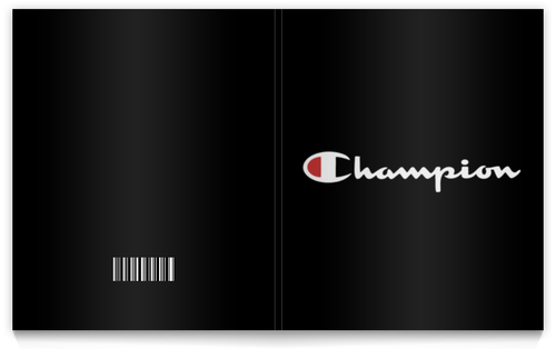 Заказать тетрадь в Москве. Тетрадь на клею Champion от DESIGNER   - готовые дизайны и нанесение принтов.