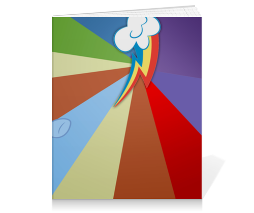 Заказать тетрадь в Москве. Тетрадь на клею Rainbow Dash Color Line от shadow_dash - готовые дизайны и нанесение принтов.