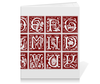 Заказать тетрадь в Москве. Тетрадь на клею Декоративный латинский алфавит XVI века от trend - готовые дизайны и нанесение принтов.