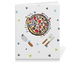 Заказать тетрадь в Москве. Тетрадь на клею Пицца от evragka  - готовые дизайны и нанесение принтов.