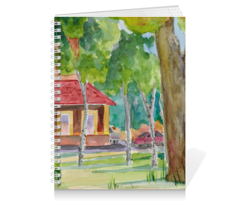 Printio Тетрадь на пружине дом, серия акварель 2015 printio тетрадь на скрепке тетрадь пейзаж из серии акварель 2015
