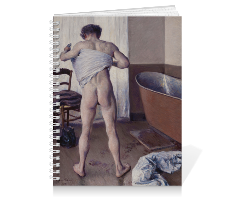 Printio Тетрадь на пружине Мужчина в ванной (картина кайботта)