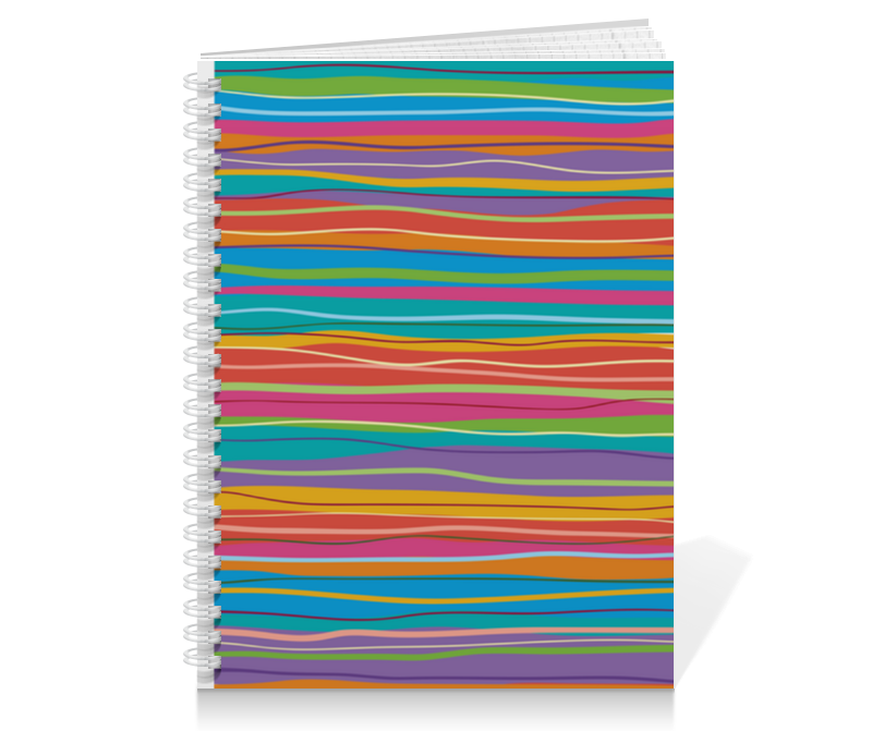 Printio Тетрадь на пружине Разноцветная абстракция printio тетрадь на пружине разлетевшийся куб абстракция