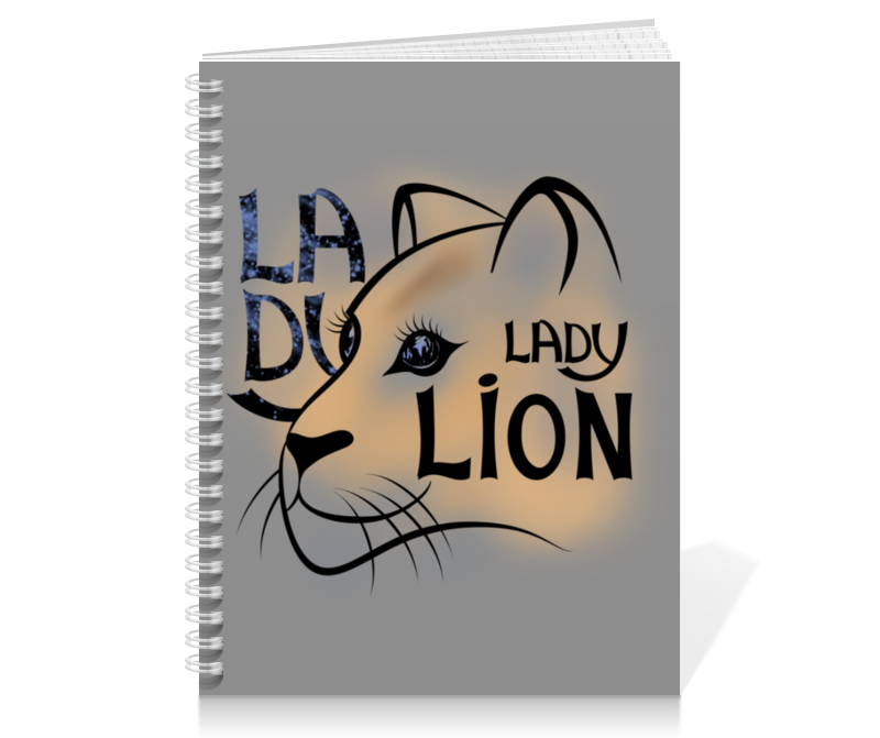 Printio Тетрадь на пружине Lady lion цена и фото