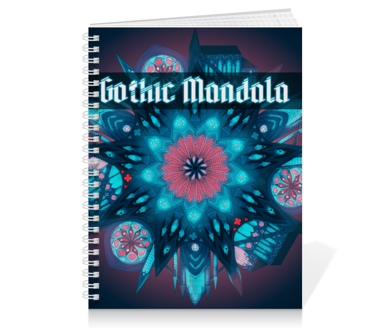 Printio Тетрадь на пружине Mandala gothic