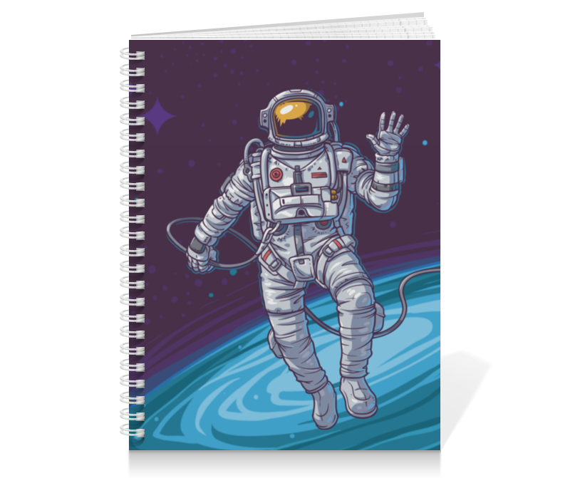 Printio Тетрадь на пружине Привет из космоса artfox ручка шиммер привет из космоса