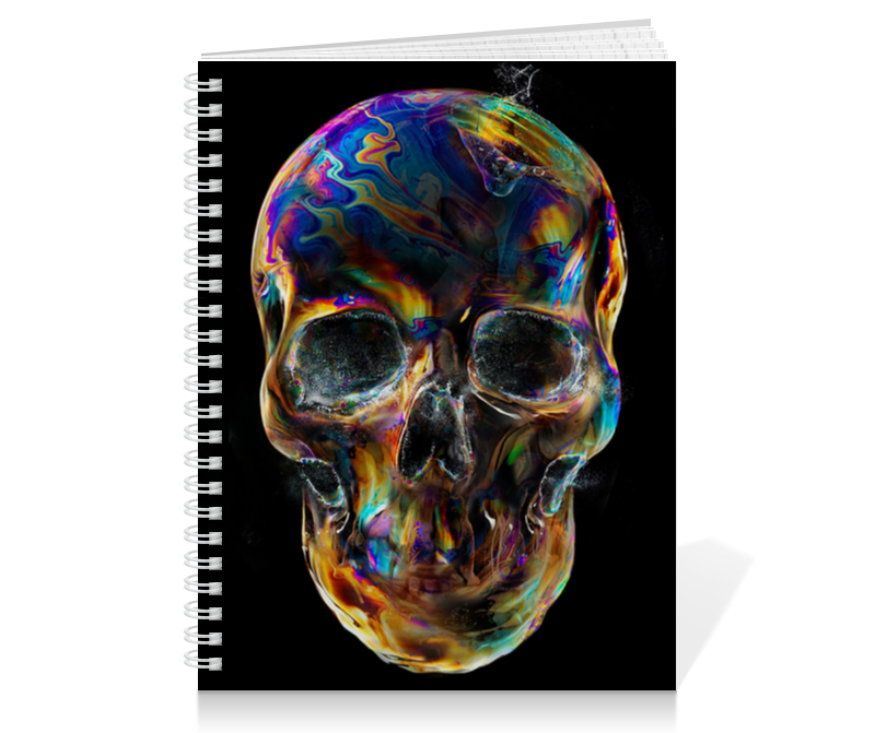 Printio Тетрадь на пружине Colorfull skull