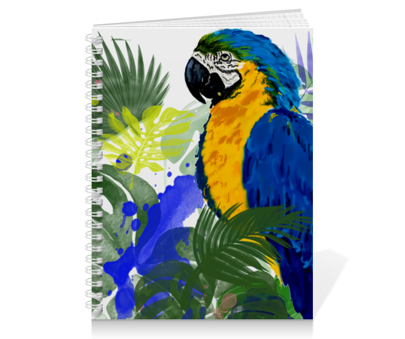 Printio Тетрадь на пружине Попугай в тропиках printio тетрадь на пружине зеленый попугай