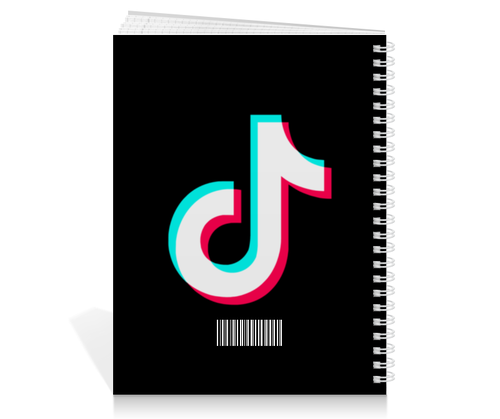 Заказать тетрадь в Москве. Тетрадь на пружине TikTok  от DESIGNER   - готовые дизайны и нанесение принтов.