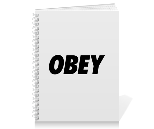 Заказать тетрадь в Москве. Тетрадь на пружине OBEY  от DESIGNER   - готовые дизайны и нанесение принтов.
