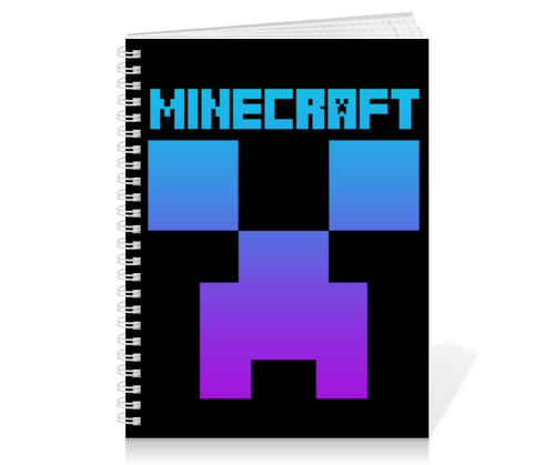 Заказать тетрадь в Москве. Тетрадь на пружине MINECRAFT CREEPER от weeert - готовые дизайны и нанесение принтов.