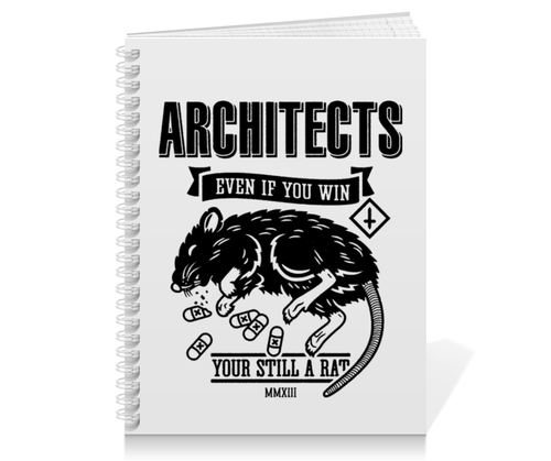 Заказать тетрадь в Москве. Тетрадь на пружине Architects от geekbox - готовые дизайны и нанесение принтов.
