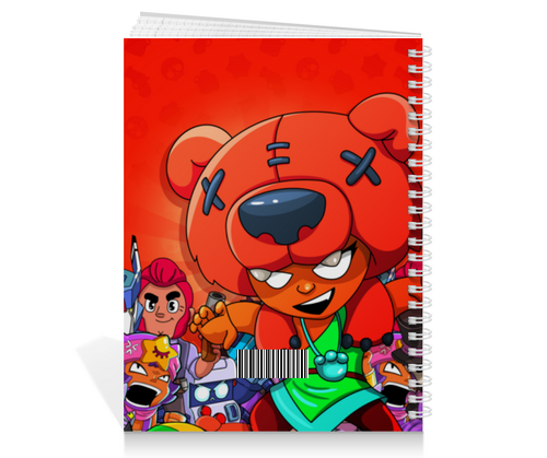 Заказать тетрадь в Москве. Тетрадь на пружине BRAWL STARS NITA от geekbox - готовые дизайны и нанесение принтов.
