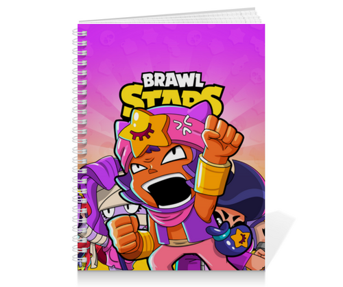 Заказать тетрадь в Москве. Тетрадь на пружине BRAWL STARS SANDY  от geekbox - готовые дизайны и нанесение принтов.
