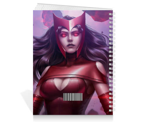 Заказать тетрадь в Москве. Тетрадь на пружине Алая Ведьма / Scarlet Witch от Jimmy Flash - готовые дизайны и нанесение принтов.