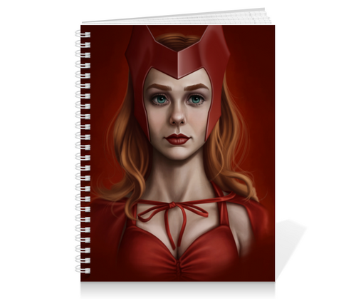 Заказать тетрадь в Москве. Тетрадь на пружине Алая Ведьма / Scarlet Witch от Jimmy Flash - готовые дизайны и нанесение принтов.