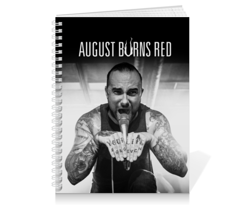 Заказать тетрадь в Москве. Тетрадь на пружине August Burns Red от geekbox - готовые дизайны и нанесение принтов.