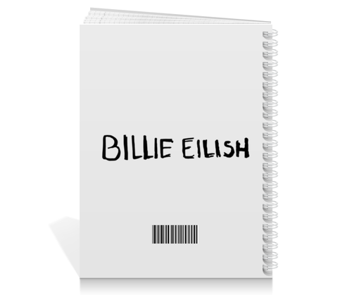 Заказать тетрадь в Москве. Тетрадь на пружине Billie Eilish от DESIGNER   - готовые дизайны и нанесение принтов.