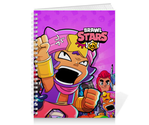 Заказать тетрадь в Москве. Тетрадь на пружине BRAWL STARS SANDY от geekbox - готовые дизайны и нанесение принтов.