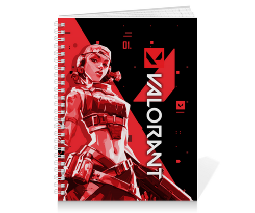 Заказать тетрадь в Москве. Тетрадь на пружине VALORANT RAZE от geekbox - готовые дизайны и нанесение принтов.