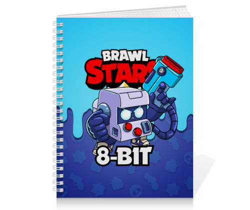 Заказать тетрадь в Москве. Тетрадь на пружине BRAWL STARS 8-BIT от geekbox - готовые дизайны и нанесение принтов.