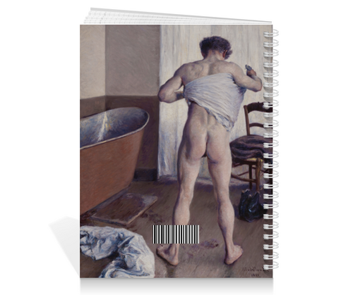 Заказать тетрадь в Москве. Тетрадь на пружине Мужчина в ванной (картина Кайботта) от trend - готовые дизайны и нанесение принтов.