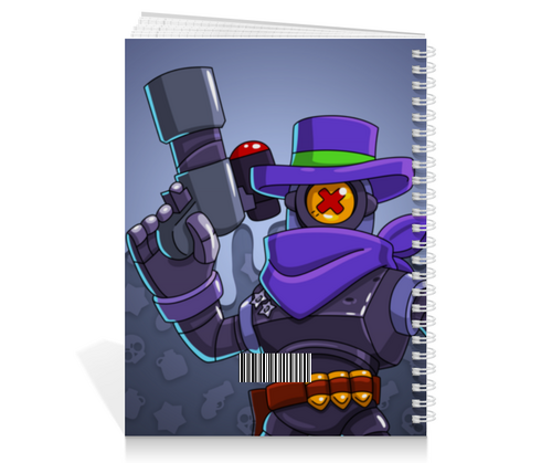 Заказать тетрадь в Москве. Тетрадь на пружине BRAWL STARS RICOCHET от geekbox - готовые дизайны и нанесение принтов.