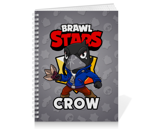 Заказать тетрадь в Москве. Тетрадь на пружине BRAWL STARS CROW от geekbox - готовые дизайны и нанесение принтов.