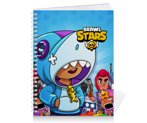 Заказать тетрадь в Москве. Тетрадь на пружине BRAWL STARS LEON от geekbox - готовые дизайны и нанесение принтов.