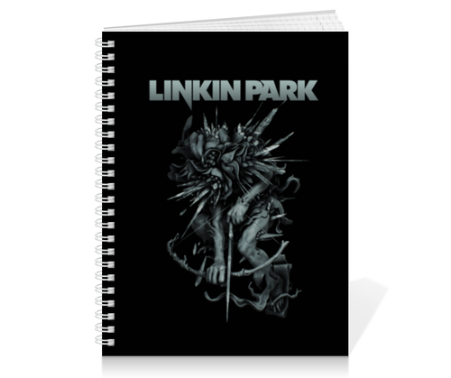 Заказать тетрадь в Москве. Тетрадь на пружине Linkin Park от geekbox - готовые дизайны и нанесение принтов.
