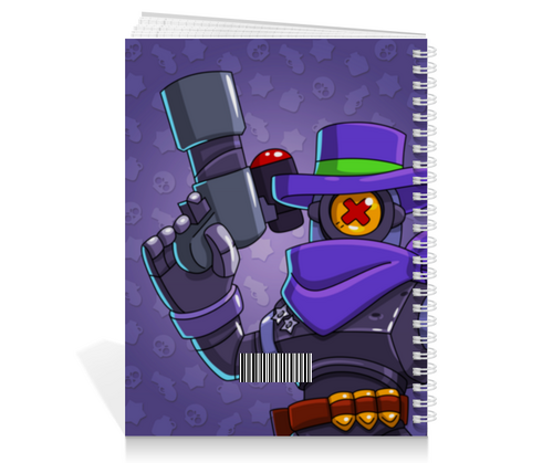 Заказать тетрадь в Москве. Тетрадь на пружине BRAWL STARS RICOCHET от geekbox - готовые дизайны и нанесение принтов.