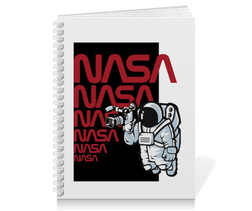 Заказать тетрадь в Москве. Тетрадь на пружине NASA (НАСА) от TheAndarz  - готовые дизайны и нанесение принтов.