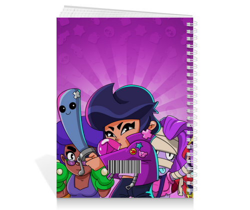 Заказать тетрадь в Москве. Тетрадь на пружине BRAWL STARS BIBI от geekbox - готовые дизайны и нанесение принтов.