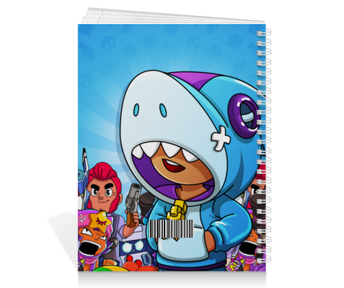 Заказать тетрадь в Москве. Тетрадь на пружине BRAWL STARS LEON от geekbox - готовые дизайны и нанесение принтов.