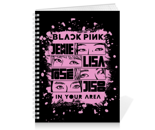 Заказать тетрадь в Москве. Тетрадь на пружине BLACKPINK от geekbox - готовые дизайны и нанесение принтов.
