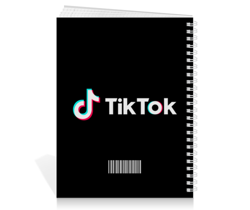 Заказать тетрадь в Москве. Тетрадь на пружине TikTok  от DESIGNER   - готовые дизайны и нанесение принтов.
