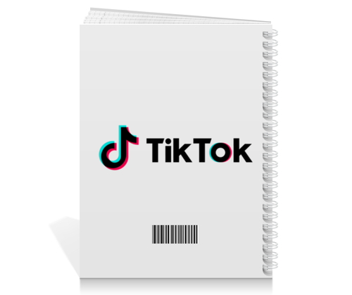 Заказать тетрадь в Москве. Тетрадь на пружине TikTok  от DESIGNER   - готовые дизайны и нанесение принтов.