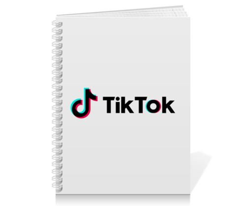 Заказать тетрадь в Москве. Тетрадь на пружине TikTok  от DESIGNER   - готовые дизайны и нанесение принтов.
