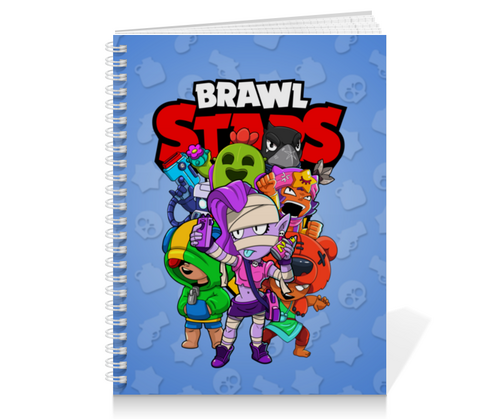 Заказать тетрадь в Москве. Тетрадь на пружине BRAWL STARS от geekbox - готовые дизайны и нанесение принтов.