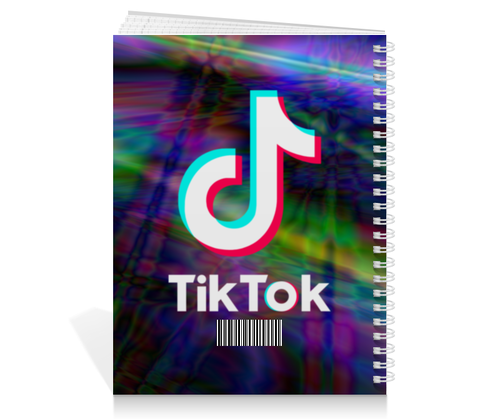 Заказать тетрадь в Москве. Тетрадь на пружине TikTok  от DESIGNER   - готовые дизайны и нанесение принтов.