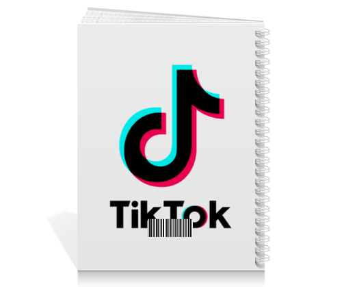 Заказать тетрадь в Москве. Тетрадь на пружине TikTok  от DESIGNER   - готовые дизайны и нанесение принтов.