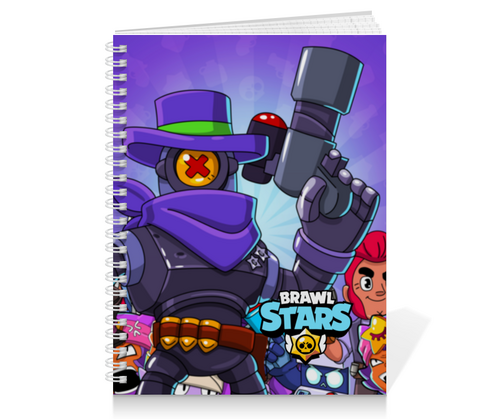 Заказать тетрадь в Москве. Тетрадь на пружине BRAWL STARS RICOCHET от geekbox - готовые дизайны и нанесение принтов.